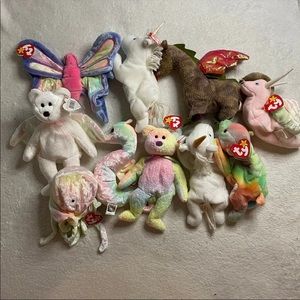 Beanie Baby Holographic/ Mythical/ Rainbow Lot